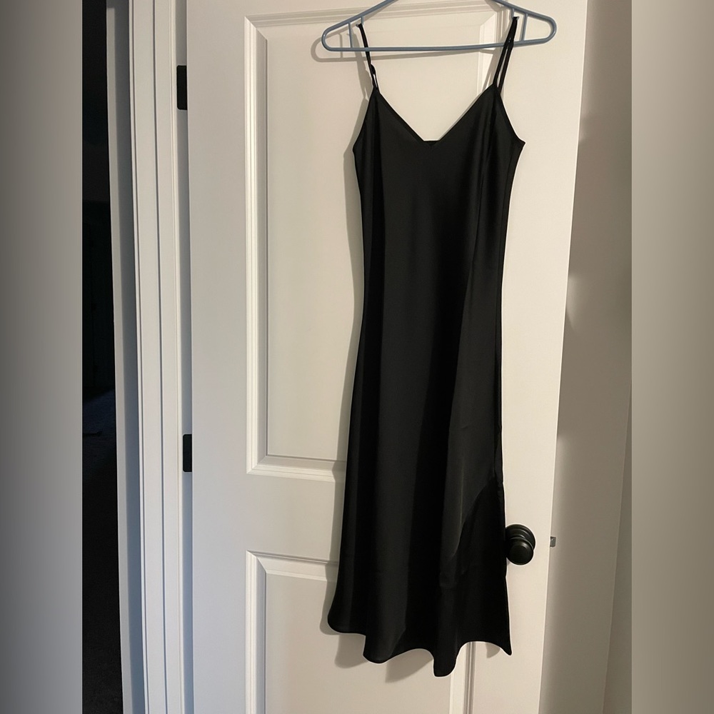 Knix x Birds Papaya Black slip dress NWOT